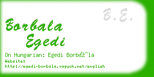 borbala egedi business card